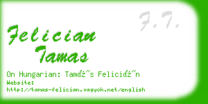 felician tamas business card